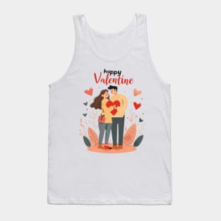 Valentine Romantic couple love birds Tank Top